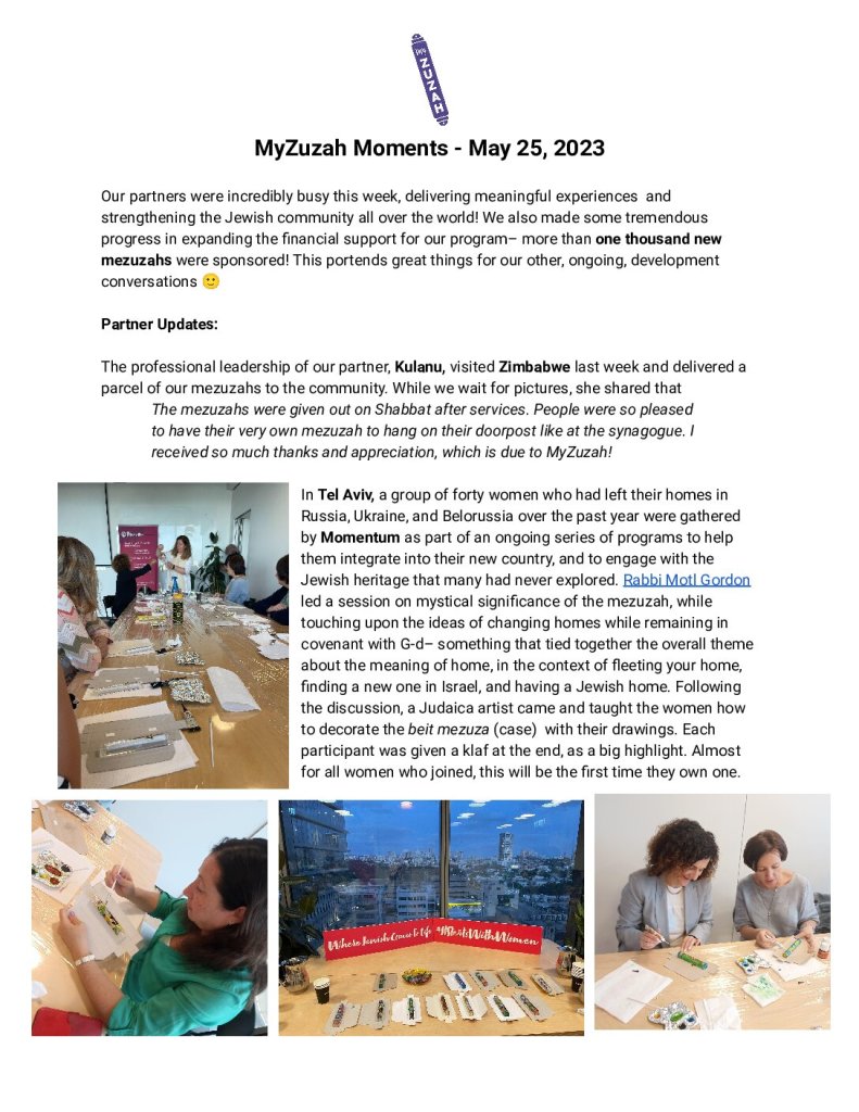 thumbnail of MyZuzah Moments – May 25, 2023